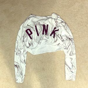 Women’s PINK tie-dye cropped pullover